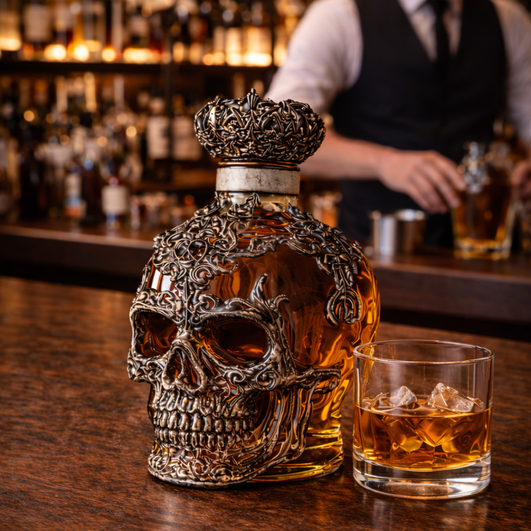 Whiskykaraffel – Kranie-udgave