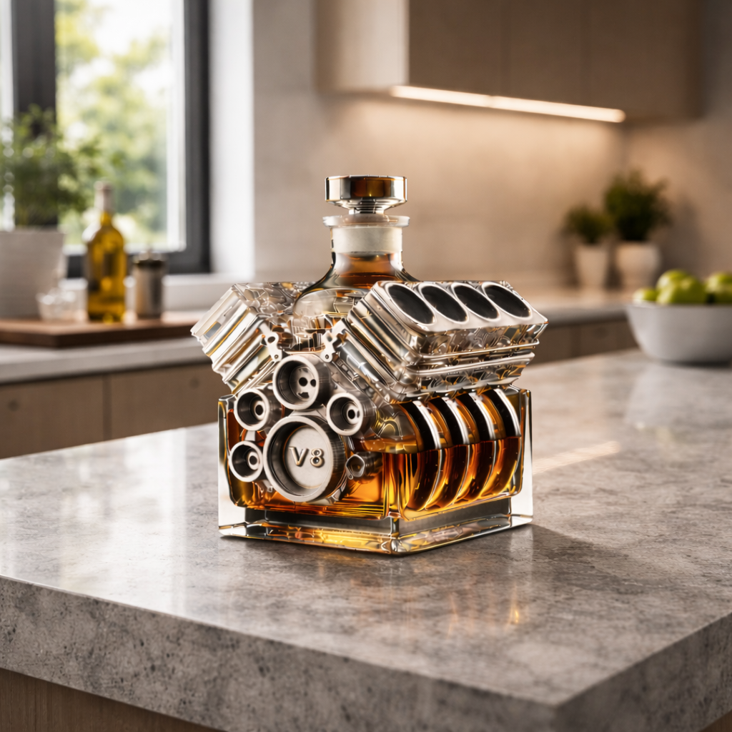 Whiskykaraffel – V8-motorudgave