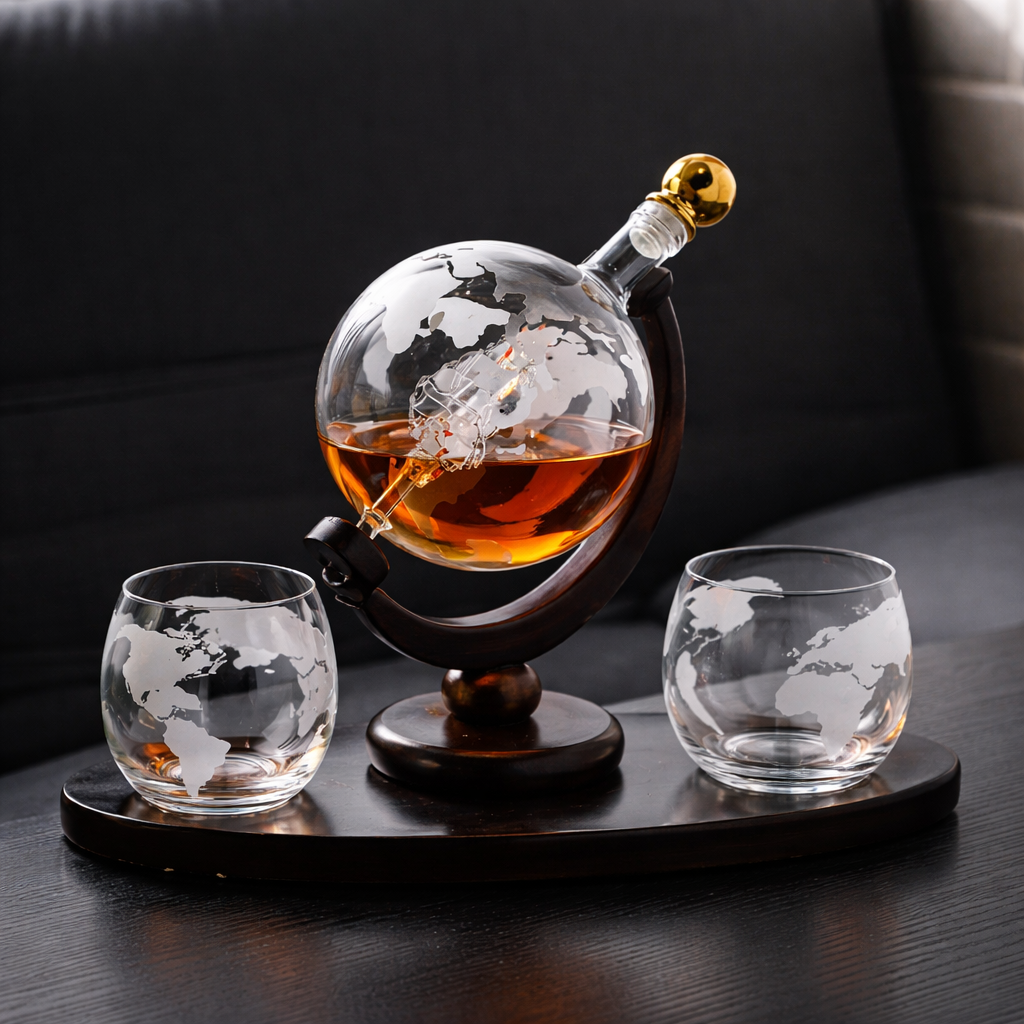 Whiskykaraffel – Verdenskort-udgave