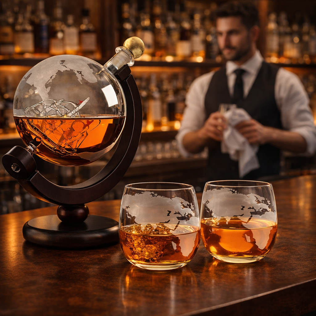 Whiskykaraffel – Verdenskort-udgave