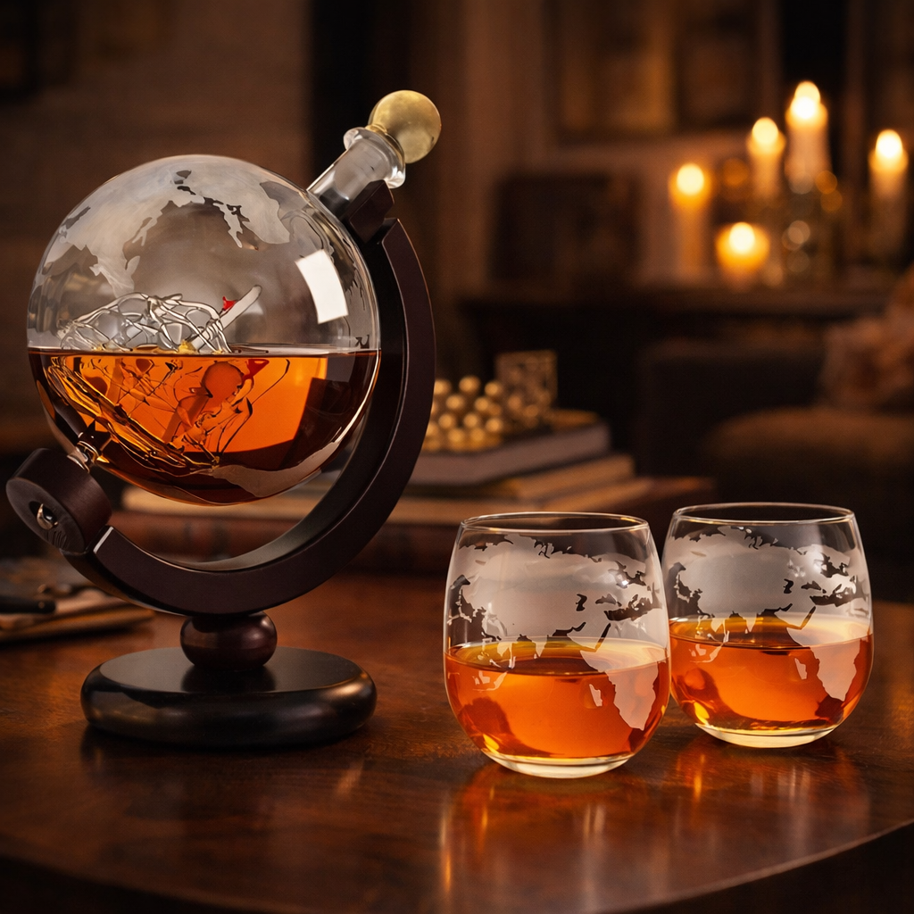 Whiskykaraffel – Verdenskort-udgave