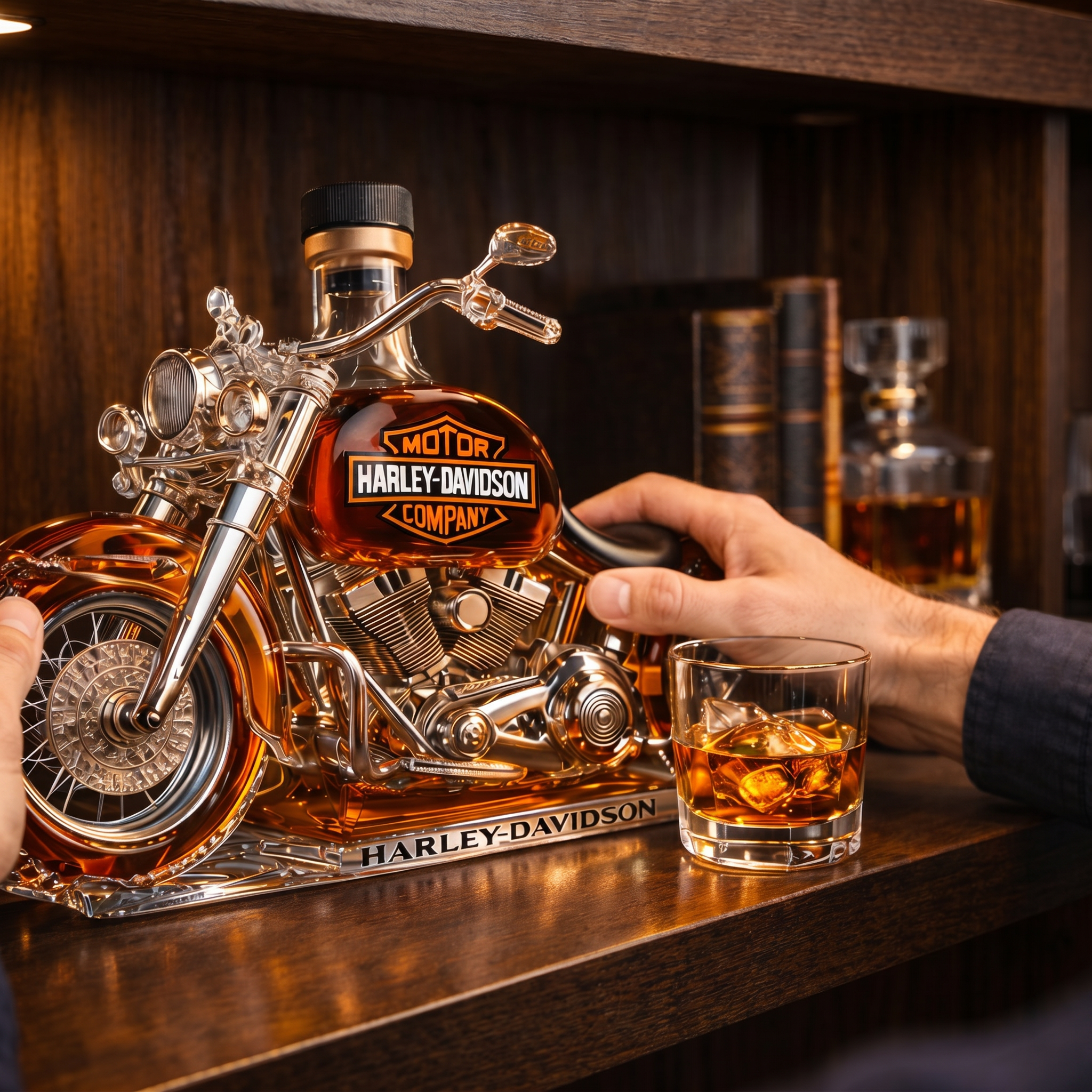 Whiskykaraffel – Harley-Davidson-udgave