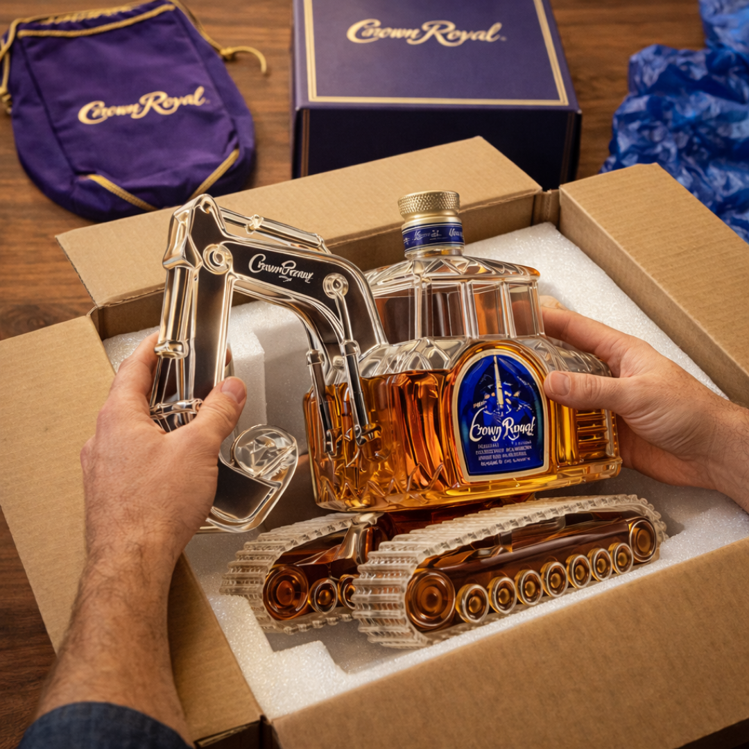 Whiskykaraffel – Gravemaskine-udgave