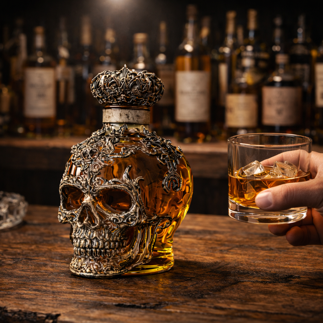 Whiskykaraffel – Kranie-udgave