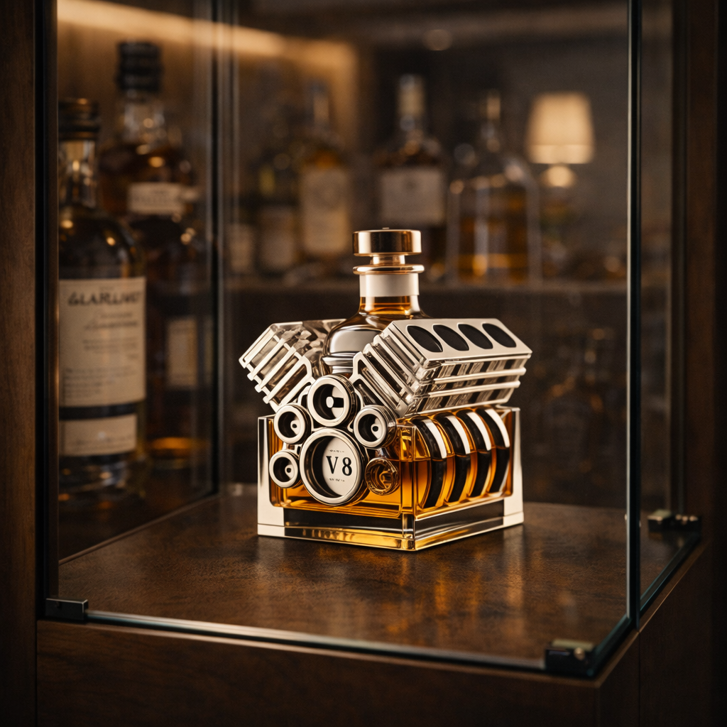 Whiskykaraffel – V8-motorudgave