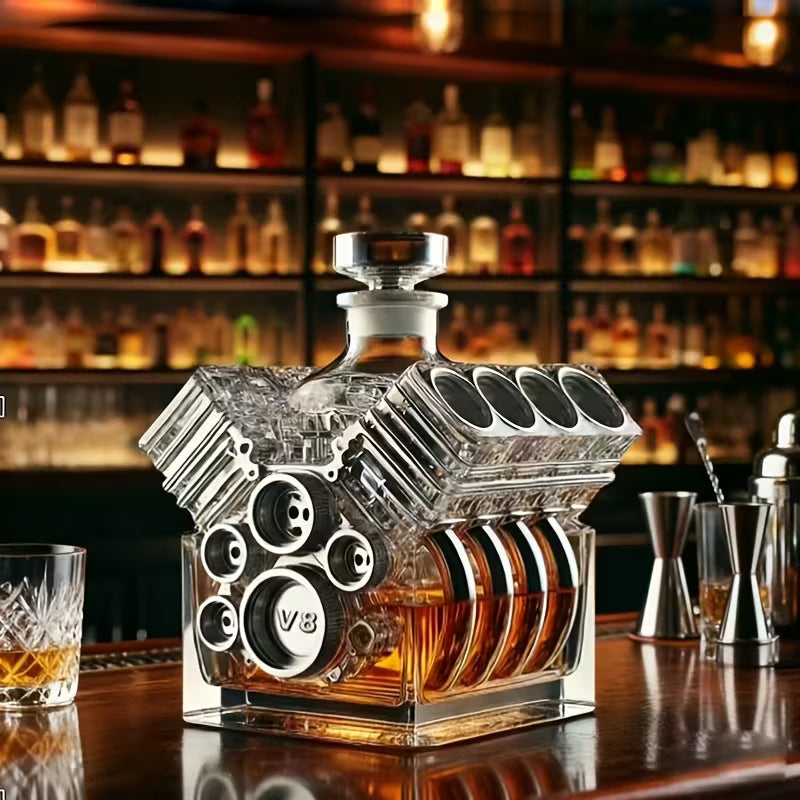 Whiskykaraffel – V8-motorudgave