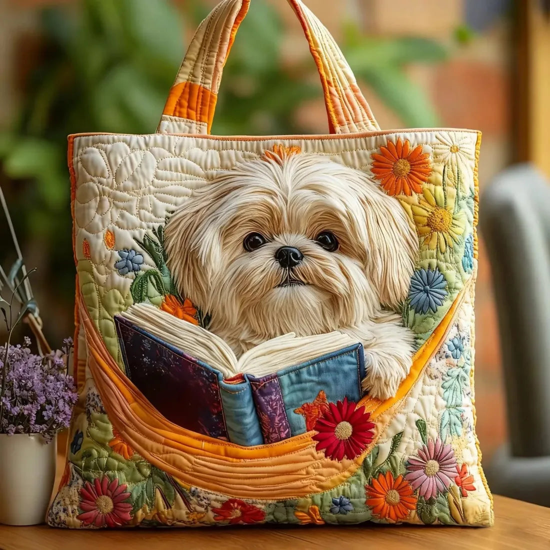 Håndlavet Taske med Shih Tzu-Motiv
