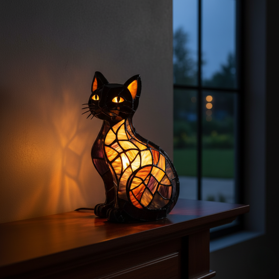 Strålende Kat ved Midnat