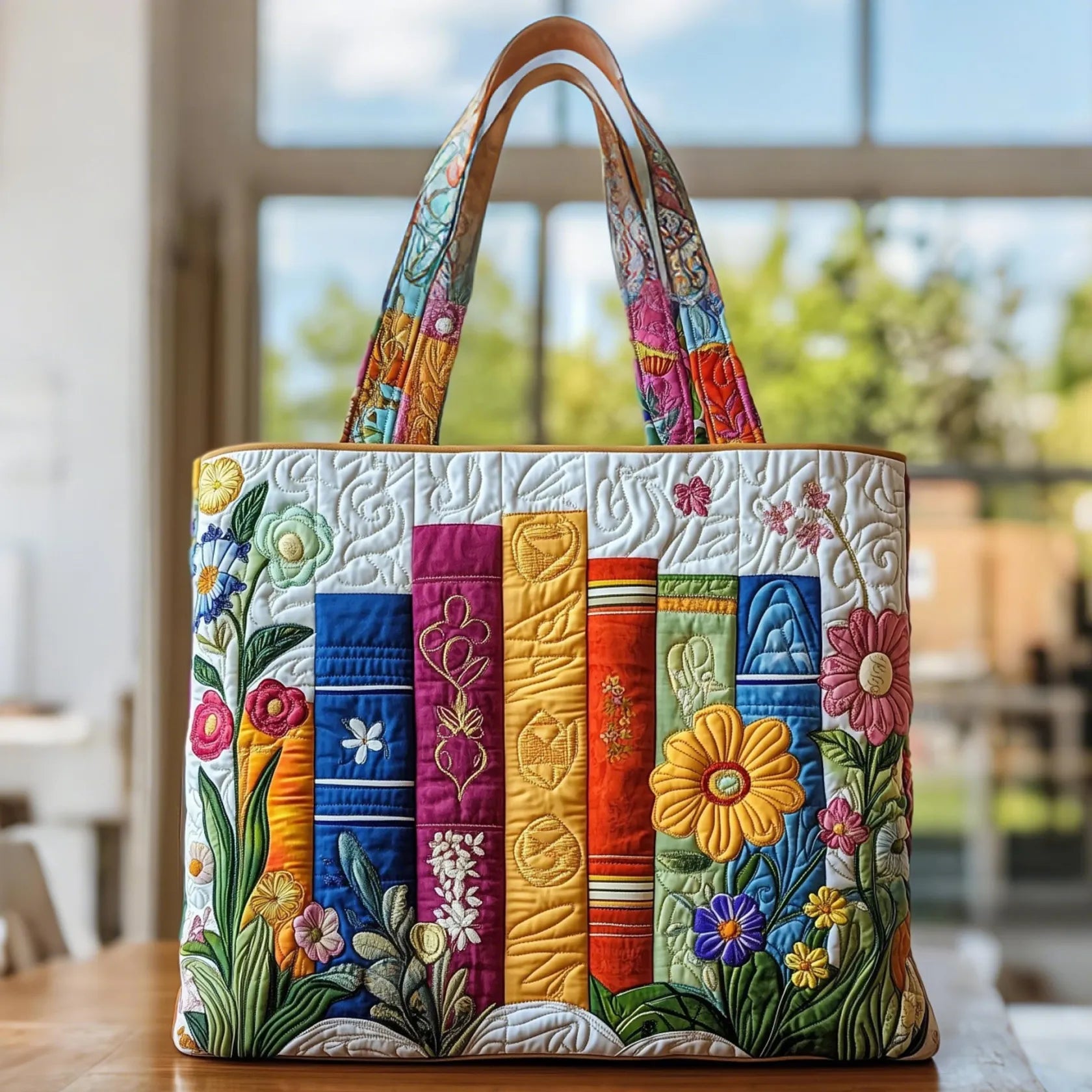 Håndlavet Taske med Blomster