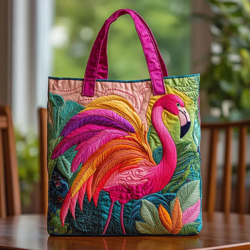 Håndlavet Taske med Flamingo